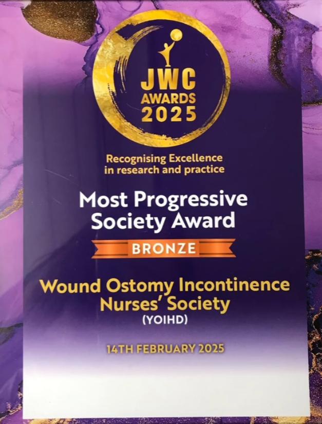 Journal of Wound Care (JWC) Awards 2025, Most Progressive Society Bronze Award